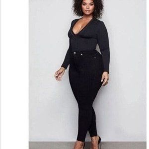 EUC GOOD AMERICAN GOOD LEGS SKINNY STRETCH JEANS BLACK SIZE 22